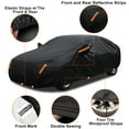 thumbnail image 3 of Custom Fit Ford Mustang 2005-2014 Car Cover, 6 Layers PEVA+Cotton 100% Waterproof All Weather Outdoor Sun Rain UV Dust Snow Protection Black, 3 of 12