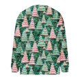 thumbnail image 4 of Cárdigan informal de punto con estampado navideño para mujer, chaqueta con botones y abrigo para mujer, 4 of 5