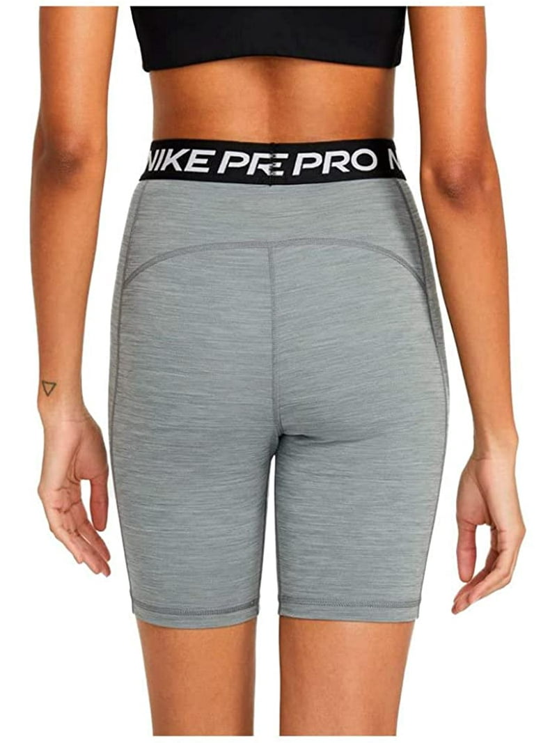 Nike Pro Womens Dri Fit High Rise Bike Shorts Smoke