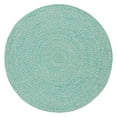 thumbnail image 2 of SAFAVIEH Braided Vermont Geometric Cotton Reversible Area Rug, Teal/Ivory, 8' x 8' Round, 2 of 7