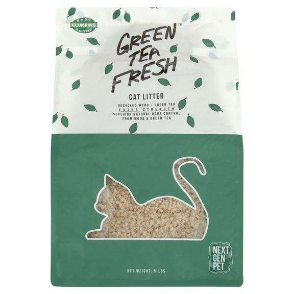 Next Gen Green Tea Fresh cat litter made from recycled wood and green tea 5 lb bags