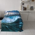 thumbnail image 4 of Yibo Abstract Contemporary Rustic Blanket Flannel Soft and Comfortable Anti-static Bed Sofa Blanket, 4 of 7