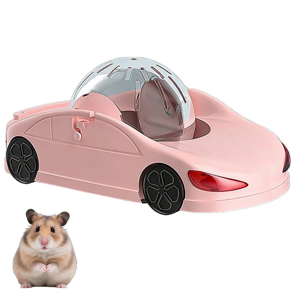 Agiufgs Hamster Running Wheel Toy, Silent Bearing Structure with Spine Protection Design, for Hamster Cage Exercise Setup, Pink