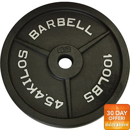 CAP Barbell 2-Inch Olympic Plate, Black