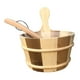 thumbnail image 4 of Barril de sauna de madera de 4L, gran capacidad, portátil, tradicional, accesorios de baño, SPA Marrón Madera, 4 of 9