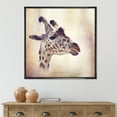 thumbnail image 2 of Designart 'Close Up Portrait of A Giraffe VII' Farmhouse Framed Canvas Wall Art Print, 2 of 5