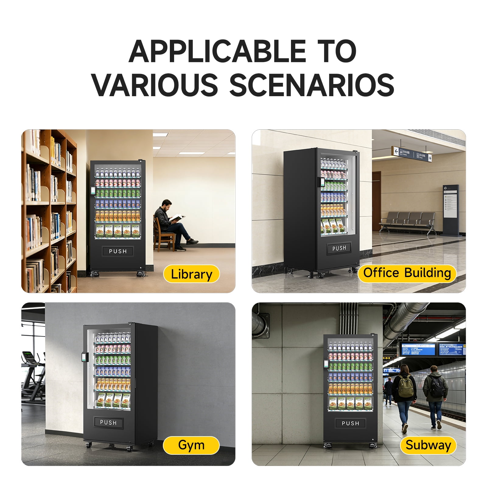 60-Slot Commercial Vending Machine for Sale, Refrigerated Vending Machine Snacks and Drinks Combo with Credit Card & NFC Payment, Vending Machine for Home, Offices and Gyms, Vending Machines Cheap