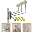 thumbnail image 2 of Wooden and Stainless Steel Swivel Coat Hook for Wall Mount Silver Color Ensures Durability and, 2 of 5