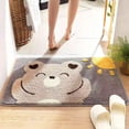 thumbnail image 1 of Alfombra de baño multiusos de lujo, peluda, muy absorbente, antideslizante, bonita alfombra de ducha para bañera, ducha y baño. Sun Bear, 1 of 1