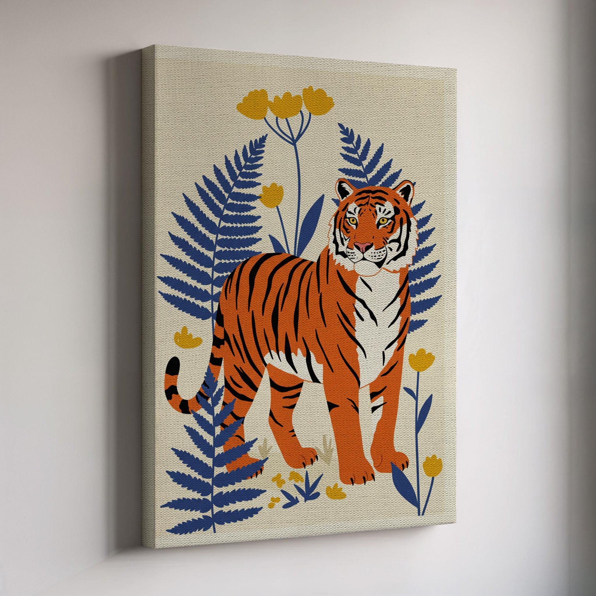 Tiger Art Bold Animal Wall Art Modern Nature Poster Vibrant Wildlife Decor Exotic Tiger Art Jungle Inspired Poster Print Only