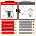 thumbnail image 5 of Stainless Steel Replacement Accessories Kit, Compatible With KitchenAid 4.5-5QT Tilt Head Stand Mixer, Includes Mixer Bowl, 6 Wire Whisk, Flat Beater, Fits for K45SS, KSM75, 5 of 14
