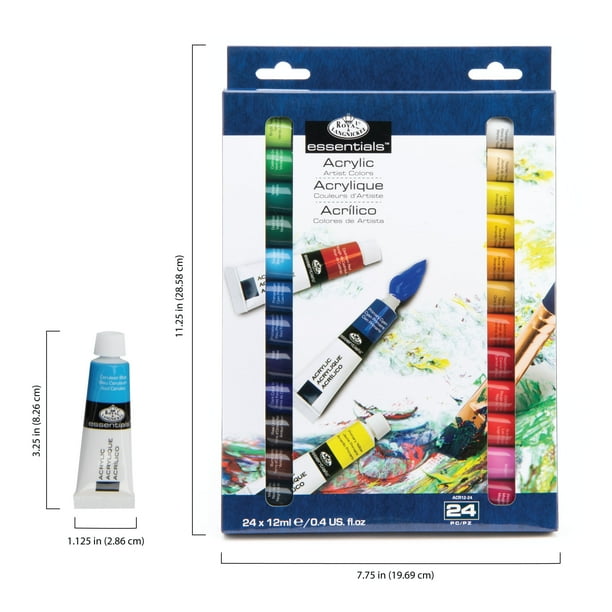 Royal and Langnickel Essentials 12ml Acrylic Paints, 24ct - Walmart.com ...