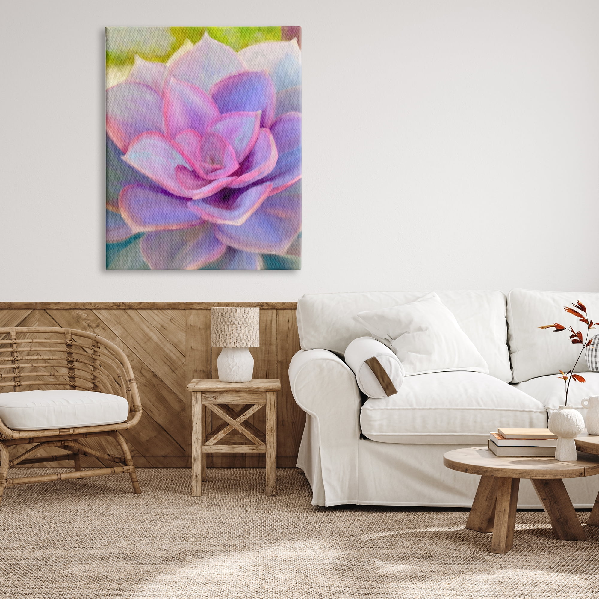 Stupell Industries Purple Plant Leaves Botanical & Floral Painting Gallery Wrapped Canvas Print Wall Art, 36 x 48