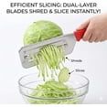 thumbnail image 3 of Cuchillo Triturador De Repollo, 2026 Upgrade Cortador De Repollo, Dual Blade Cabbage Shredder, Stainless Steel Vegetable Peeler, For Coleslaw, Kitchen Lettuce Knife (RED), 3 of 7