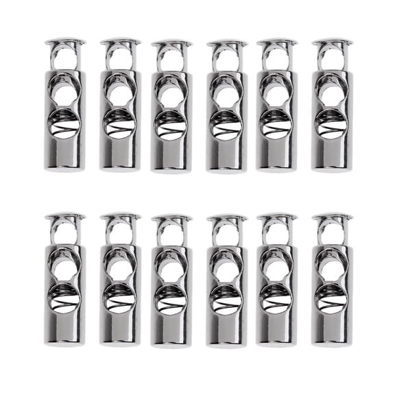 12 Metal Stopper Toggle Rope Clamp Cord Locks Clasp Buckle Drawstring Sewing
