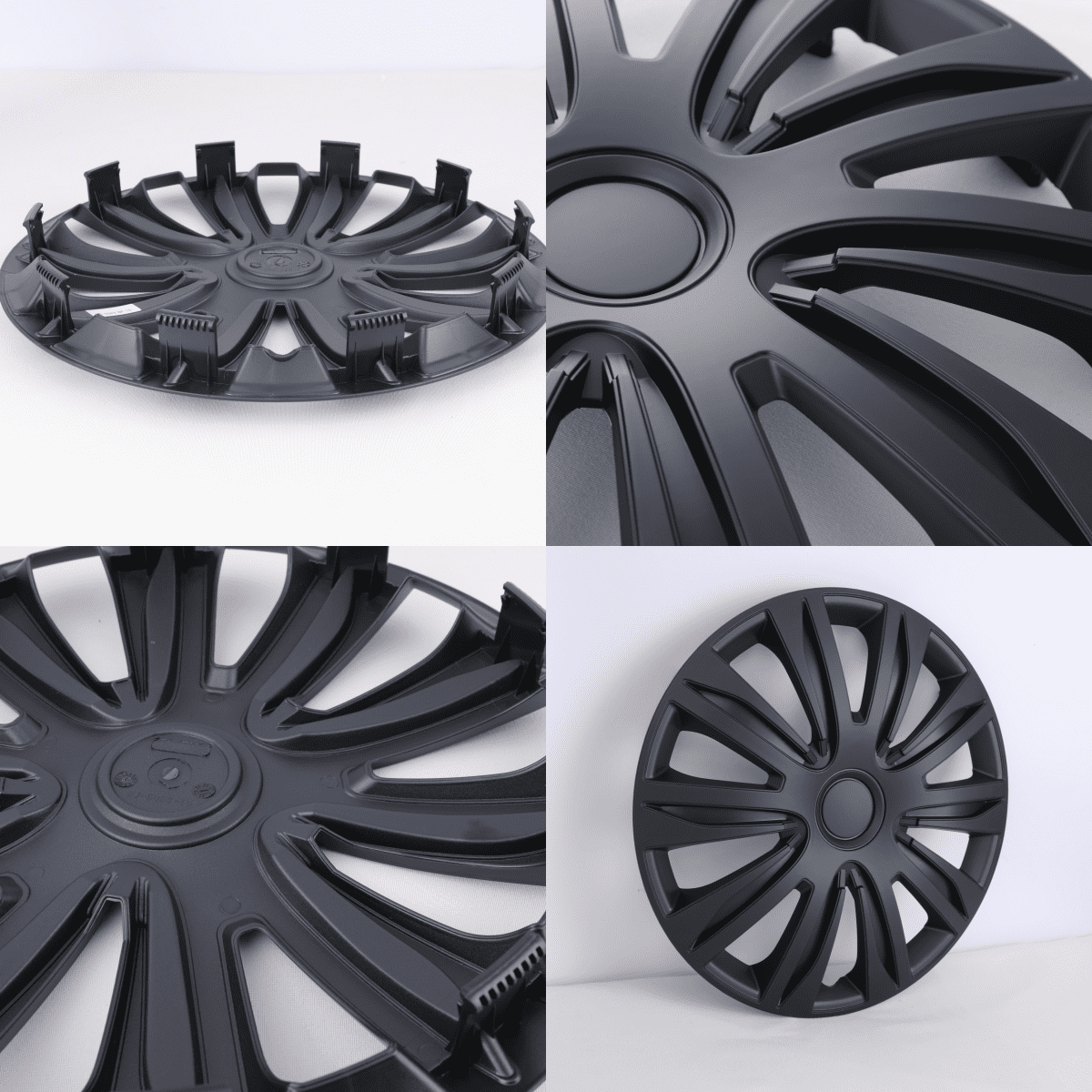 14" Matte Black Hubcaps/Wheel Covers for Most Cars,Set of 4 Snap on Car Truck SUV Hub Cap,ABS Material