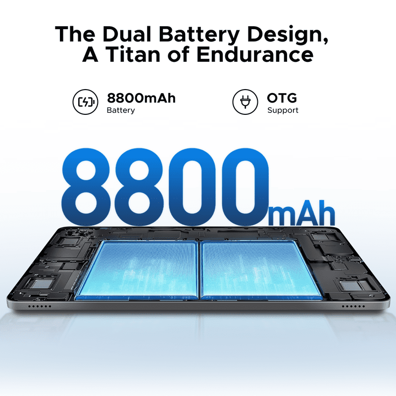 DOOGEE T36 12 inch Android Tablet,2.4K FHD+90Hz Display,32GB+256GB/2TB,8800mAh,Tablet with Sim Card Slot,Wifi 5,Dual Camera,BT5.0,Widevine L1Android