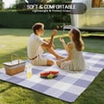 thumbnail image 4 of Outdoor Rug 6x9 ft Ombre Purple White Plaid Waterproof Outdoor Patio Rug Mat Non Slip Outside Area Rugs Carpet for RV,Camping,Porch,Deck,Pool,Balconybackyard,Checkerd Pattern, 4 of 9