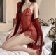 thumbnail image 1 of Conjunto de tres piezas de ropa interior sexy de estilo europeo y americano de talla grande, conjunto de falda de tul de encaje sexy, 1 of 6