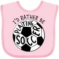 thumbnail image 3 of Inktastic Id Rather Be Playing Soccer Boys or Girls Baby Bib, 3 of 4