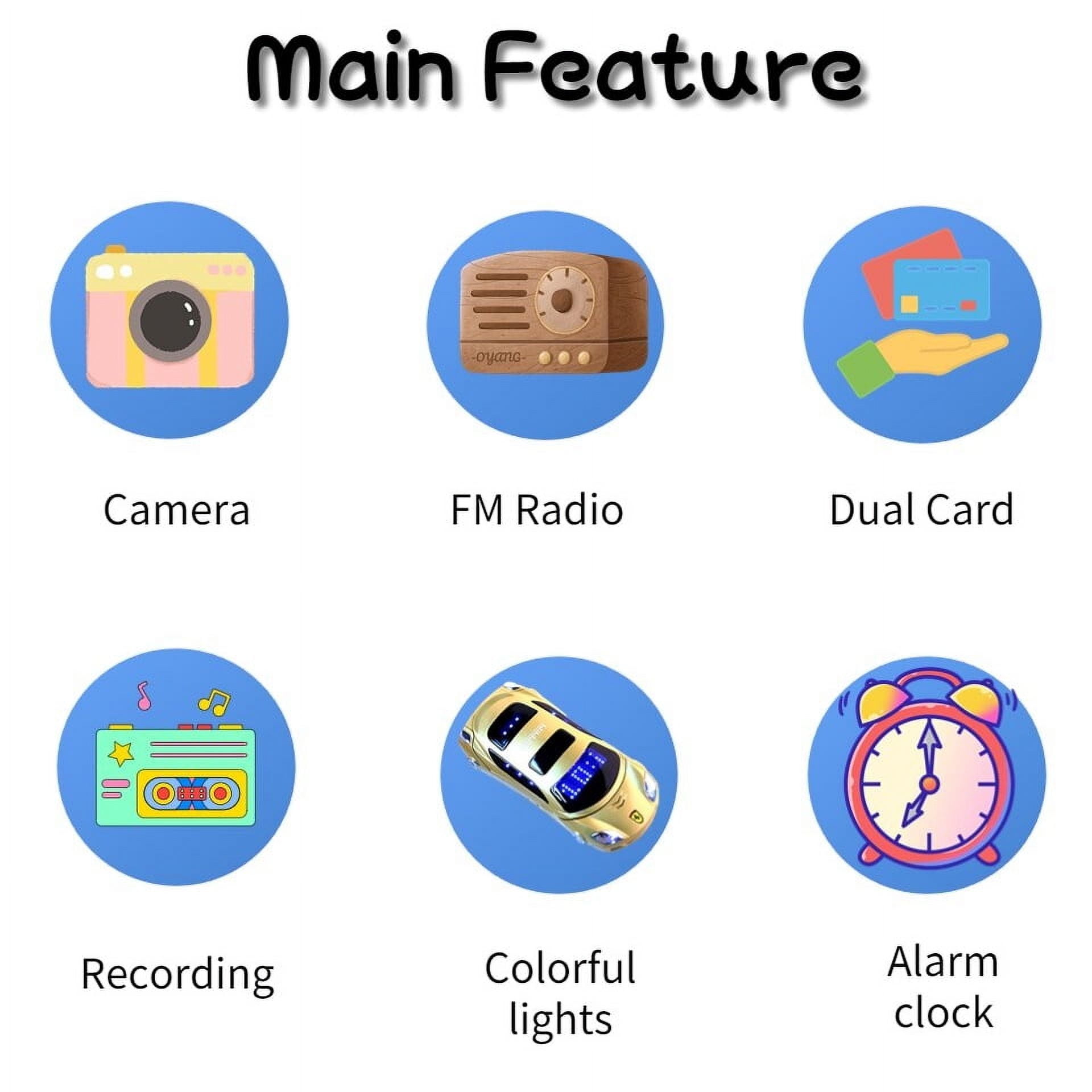 Flip Push Button Mobile Phone Children Mini Cute Car Shape Mobile Phone Dual SIM Camera Alarm Low Radiation
