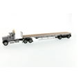 thumbnail image 3 of International HX520 SFFA Tandem Tractor with Flat Bed Trailer, Light Gray and Silver - Diecast Masters 71041 - 1/50 scale Diecast Model Toy Car, 3 of 5