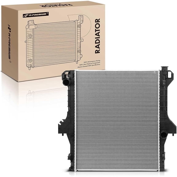 A-Premium Engine Coolant Radiator Assembly Compatible with Dodge Ram 1500 2004-2006, Ram 2500 2003, Ram 3500 2003, 8.0L 8.3L