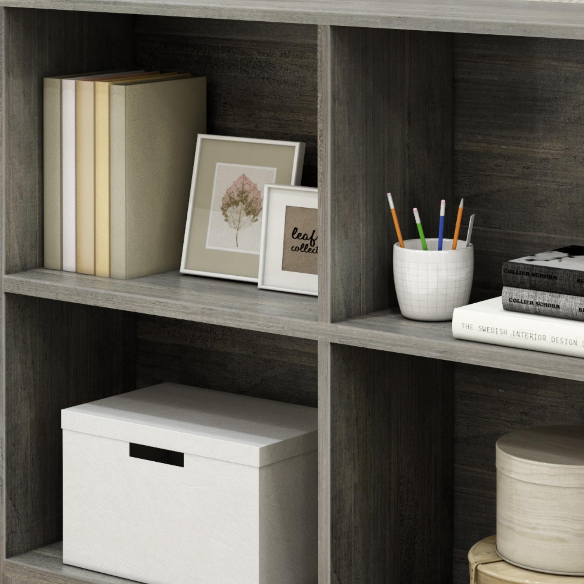 Max & Lily Bookshelf, 4 Shelves Bookcase, Solid Wood Bookshelves for Bedroom