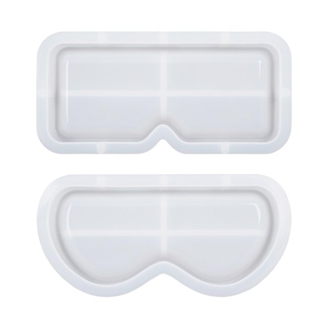 Rongfmy 2x Resin Casting Mould DIY Epoxy Desktop Mat Tool Serving Tray Glasses Organizer