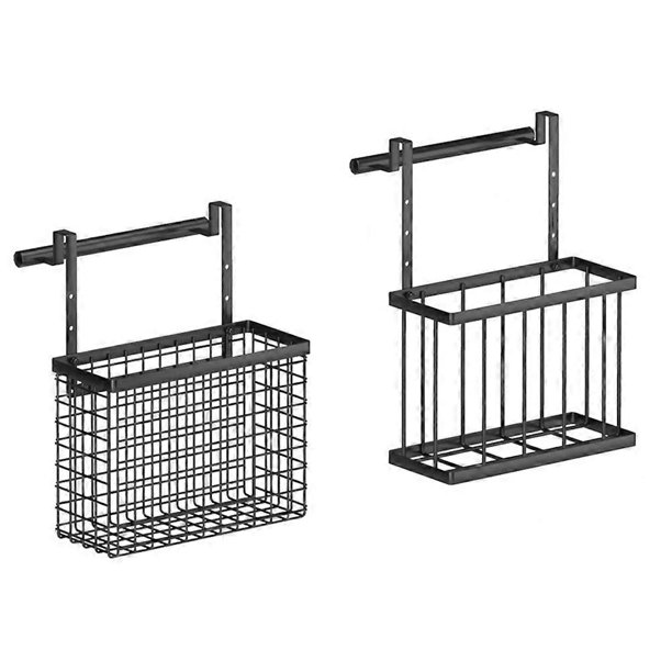 Organizador de puerta de armario (paquete de 2) con barra para toallas, para colocar sobre la puerta del armario.