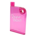 thumbnail image 4 of M Buder 420ml Slim Flat Water Bottle with Cover, Portable Travel Mug, BPA-Free Plastic Reusable Bottle for Sports, Gym, and Outdoors, A5 Size Space Saving Design, Pink, 14.2 oz / 420 ml, 4 of 9