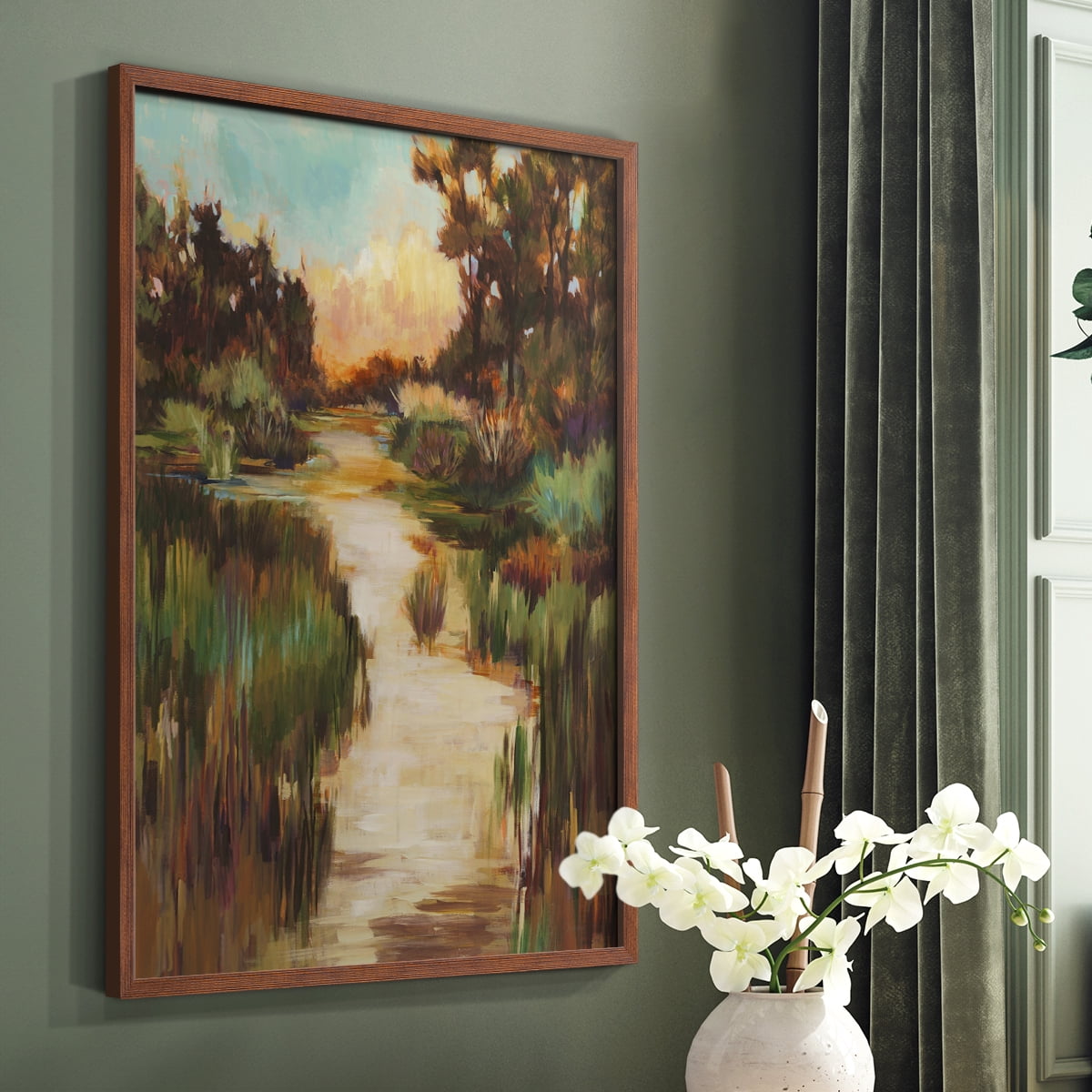 Well Worn Path Framed Print in Brown Solid Wood 11 x 14 Framed Print