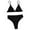 Black, variant on Bikinis for Women,Womens Bathing Suits,Women with Chest Pad without Underwire Solid Split Swimsuit,Womens Swimsuits