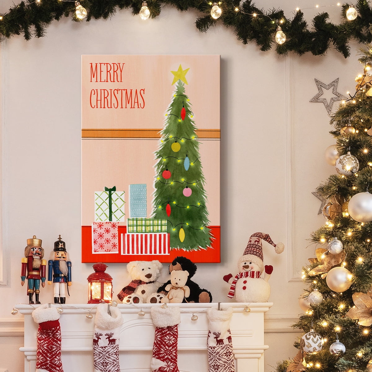 Christmas Stockings Collection B- Gallery Wrapped Canvas