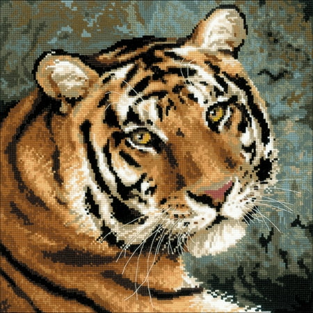 Tiger Cross Stitch Pattern - Siberian Tiger Counted Cross Stitch Kit-15.75