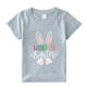 thumbnail image 4 of Gibobby Playera&nbsp;Moda Camisetas de manga 17 para niños, camiseta corta para niños, camisetas de Pascua para bebés, camisetas para niñas conejito, camisetas con letras felices p(Gris, 3-4 Años), 4 of 5
