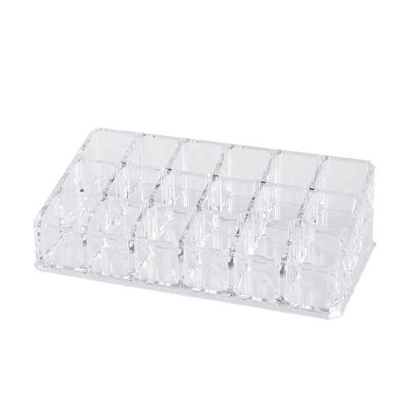 18-Slot Clear Acrylic Trapezoid Makeup Lipstick Display Stand Storage Rack Holder Organizador cosmético
