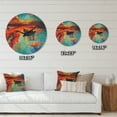 thumbnail image 4 of Designart 'Fishing Sailing Boat at Red Sunset Glow' Modern Wood Wall Clock, 4 of 5