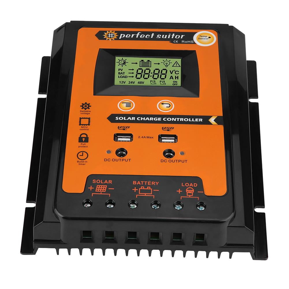Tebru 12V/24V 30A50A MPPT Solar Charge Controller Solar Panel Battery