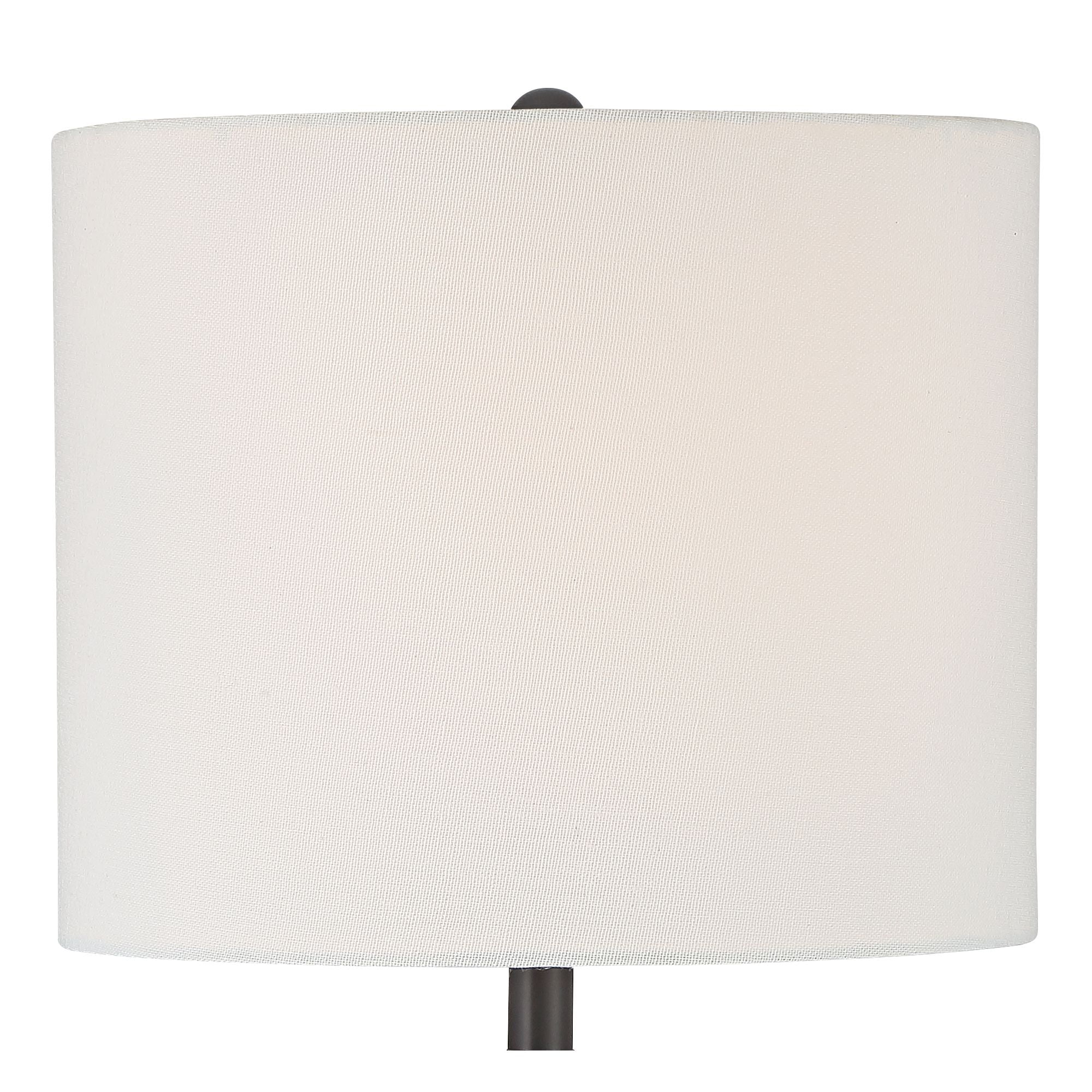 360 Lighting Lynn 26" Tall Skinny Buffet Modern Table Lamps Set of 2 Black Metal White Shade Living Room Bedroom Bedside House