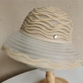 thumbnail image 4 of CoCopeaunts Womens Bucket Hat Summer Clear Mesh Breathable Sun Hat Simple Elegant Stitch Fisherman Hat Daily Costume Accessory, 4 of 8