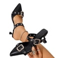 thumbnail image 2 of Women's Kitten Heels Pumps - Pointed Toe Low Mule Heels Slingback for Women, Closed Toe Dressy Comfortable Work Heels with Non-Slip Sole for Office & Formal Events, 2 of 7