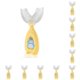 thumbnail image 1 of Cepillo de silicona portátil en forma de U Kearding 10Conjunto amarillo claro L, 1 of 6