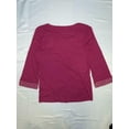 thumbnail image 3 of MSRP $37 Karen Scott Embroidered Square-Neck Top Purple Size Small, 3 of 3