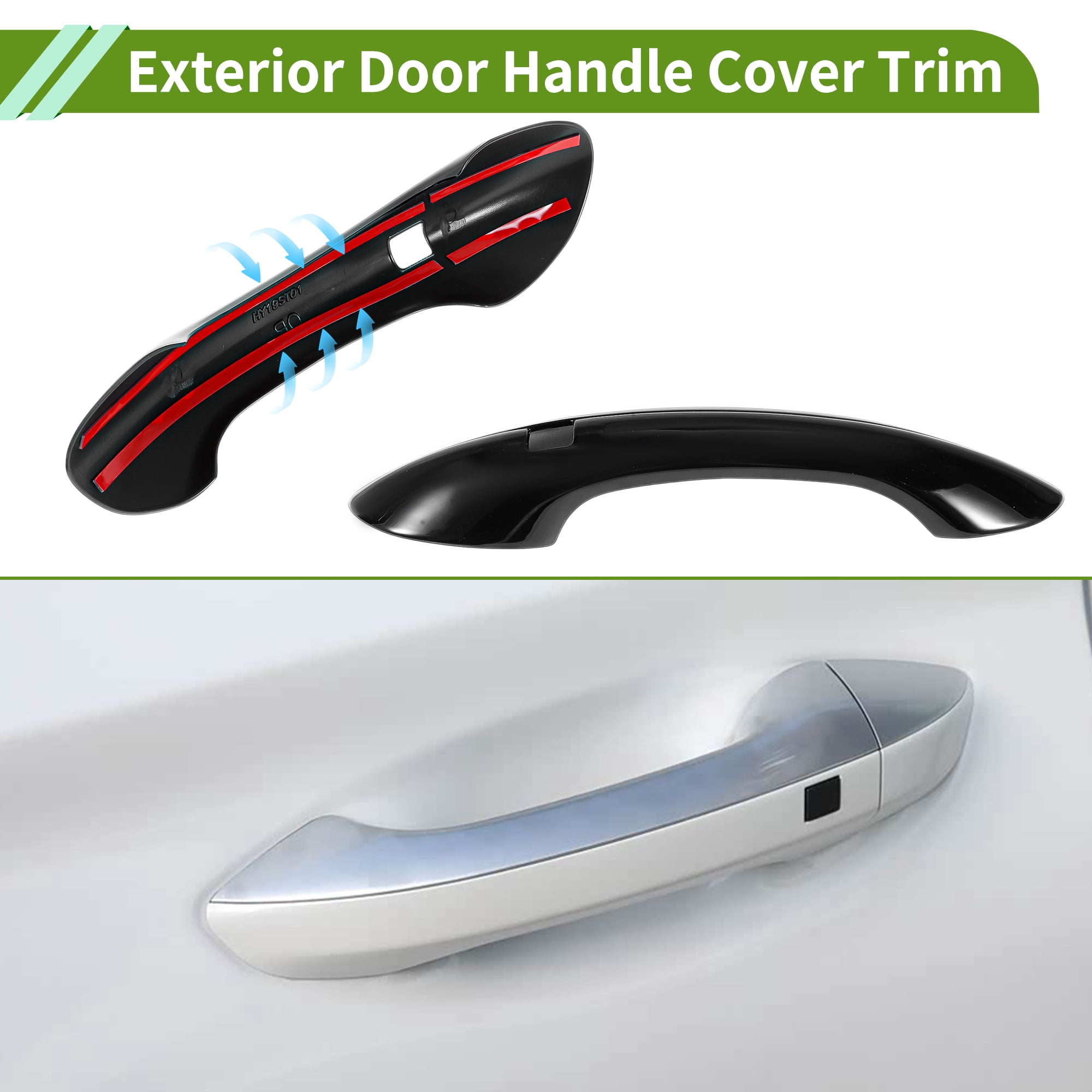 Unique Bargains Exterior Door Handle Cover Trim for Hyundai Santa Fe 2019-2023