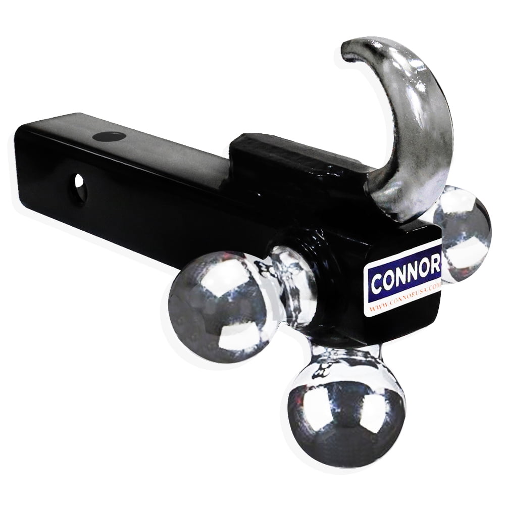 Connor Tri Ball Hitch with Hook 2" Trailer Hitch Chrome (GTW2000