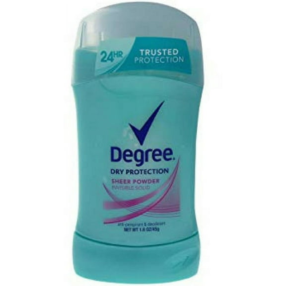 Degree Women Anti-Perspirant and Deodorant Invisible Solid, Sheer Powder 1.6 oz (Pack of 2)