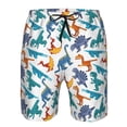 thumbnail image 3 of Goofa Block Dinosaur Printed Mens Swim Trunks Summer Quick Dry Short Beach Swimwear Bathing Suits-Small, 3 of 9