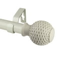 thumbnail image 3 of Domovina Fido 1" Faux Wood Curtain Rod-Color:Pearl White,Size:28-48", 3 of 3