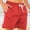 Red, variant on Men's Mesh Lining Swim Trunks Quick Dry Drawstring Bathing Suit Hawaiian Surfing Beach Shorts with Pockets